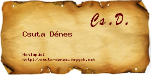 Csuta Dénes névjegykártya